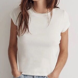 Madewell White Updated Brightside Short Sleeve Tee XXS NWT